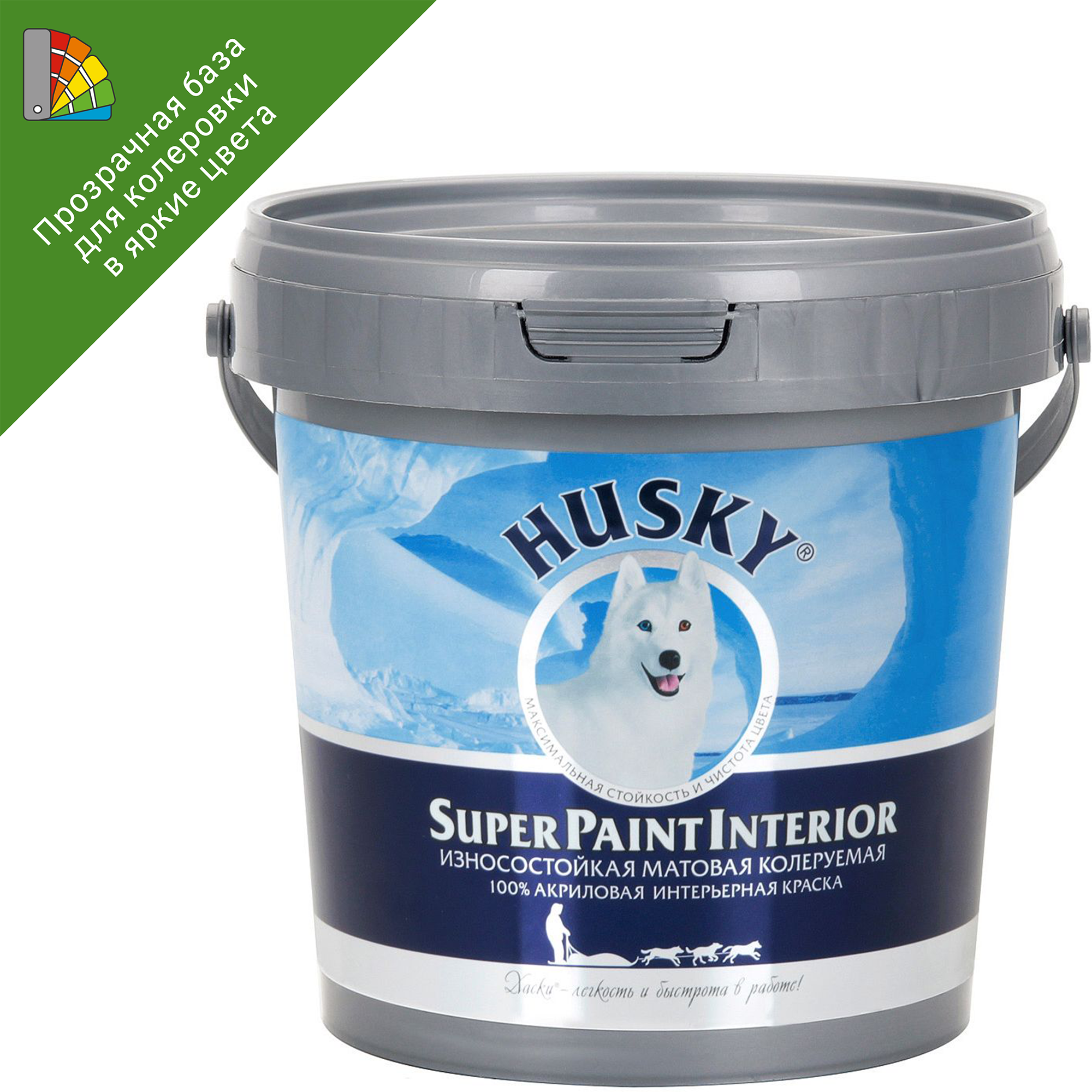 84391873 Краска для колеровки интерьерная Super Paint Int прозрачная база С 0.8 л STLM-0049076 HUSKY