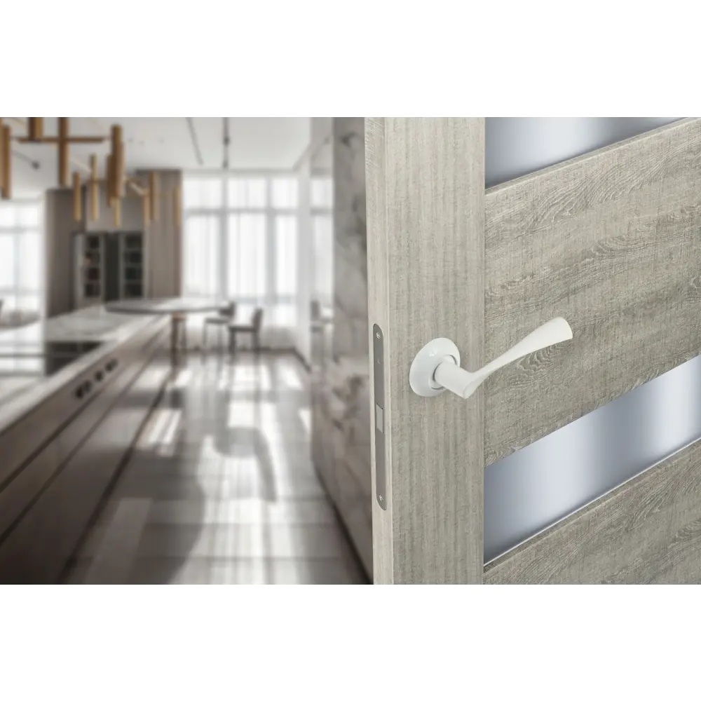 Дверные ручки EDSON EDS-14-Z01 белые для межкомнатных дверей 85170506 STLM-0059403 - Вид №6