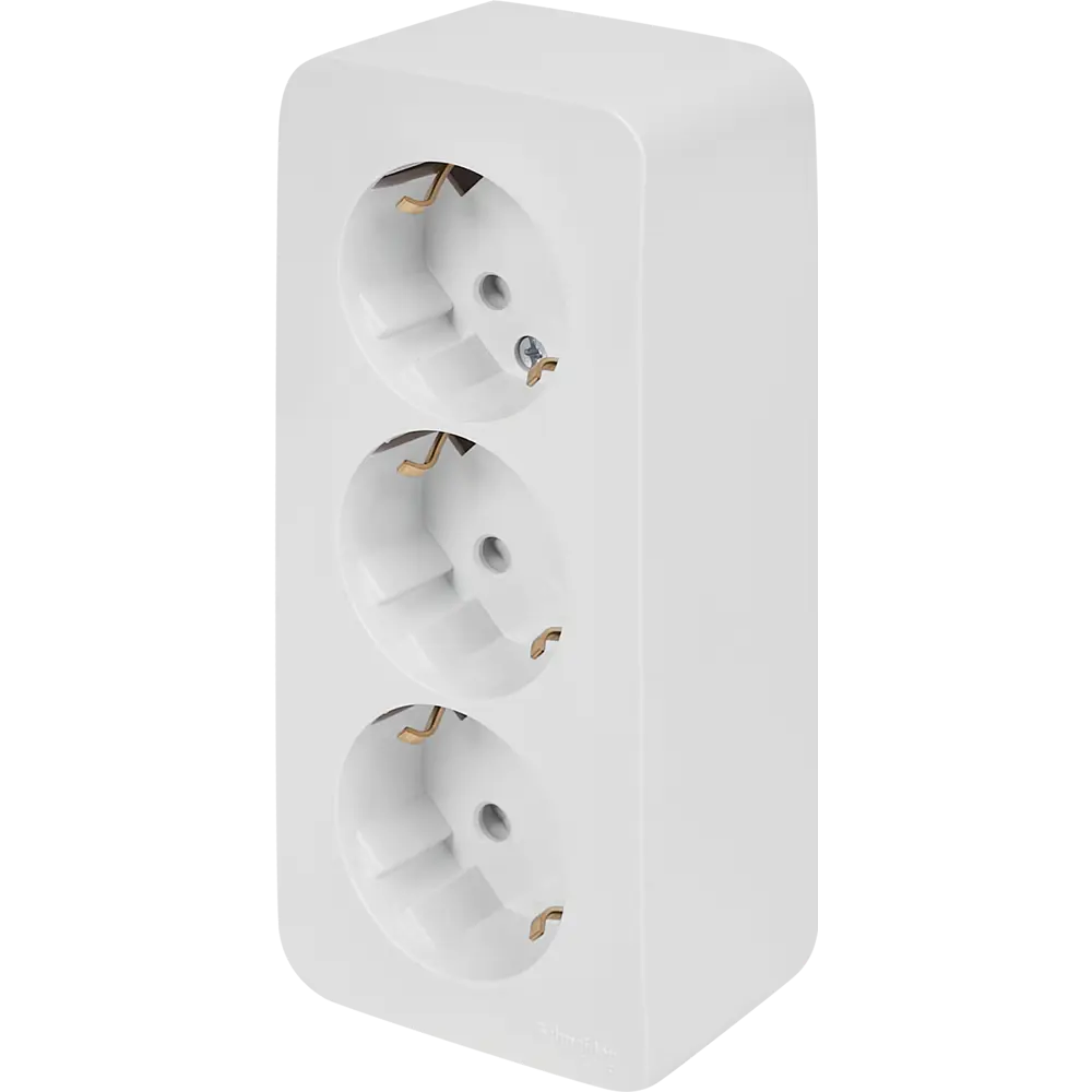 Розетка тройная накладная Schneider Electric Blanca с заземлением цвет белый 86720968 STLM-2137384 SYSTEME ELECTRIC - Вид №1