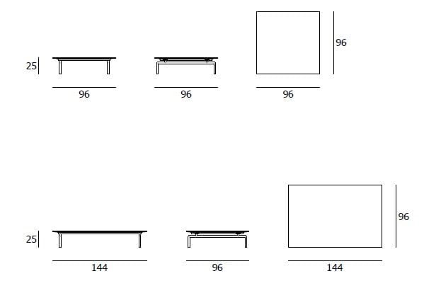 Квадратный низкий журнальный столик Living Divani Сумо ARCH-00046886 - Вид №13