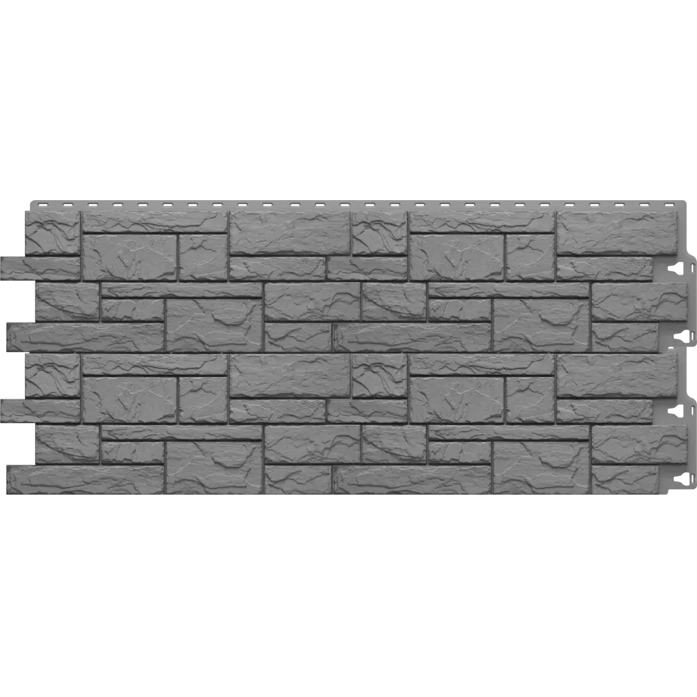 Фасадная панель Docke Dacha Камень крупный серый 0.38 м² DÖCKE Сланец STLM-2098299 - Вид №2