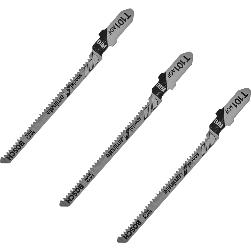 Набор пилок для лобзика по ламинату Bosch T101AOF, 3 шт BOSCH PROFESSIONAL STLM-2135285