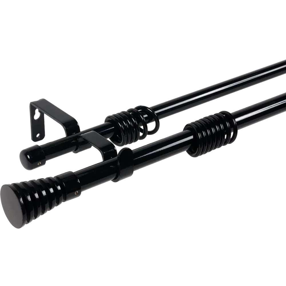 Карниз двухрядный раздвижной Inspire Трапеция 160-300 см цвет чёрный STLM-2016881
