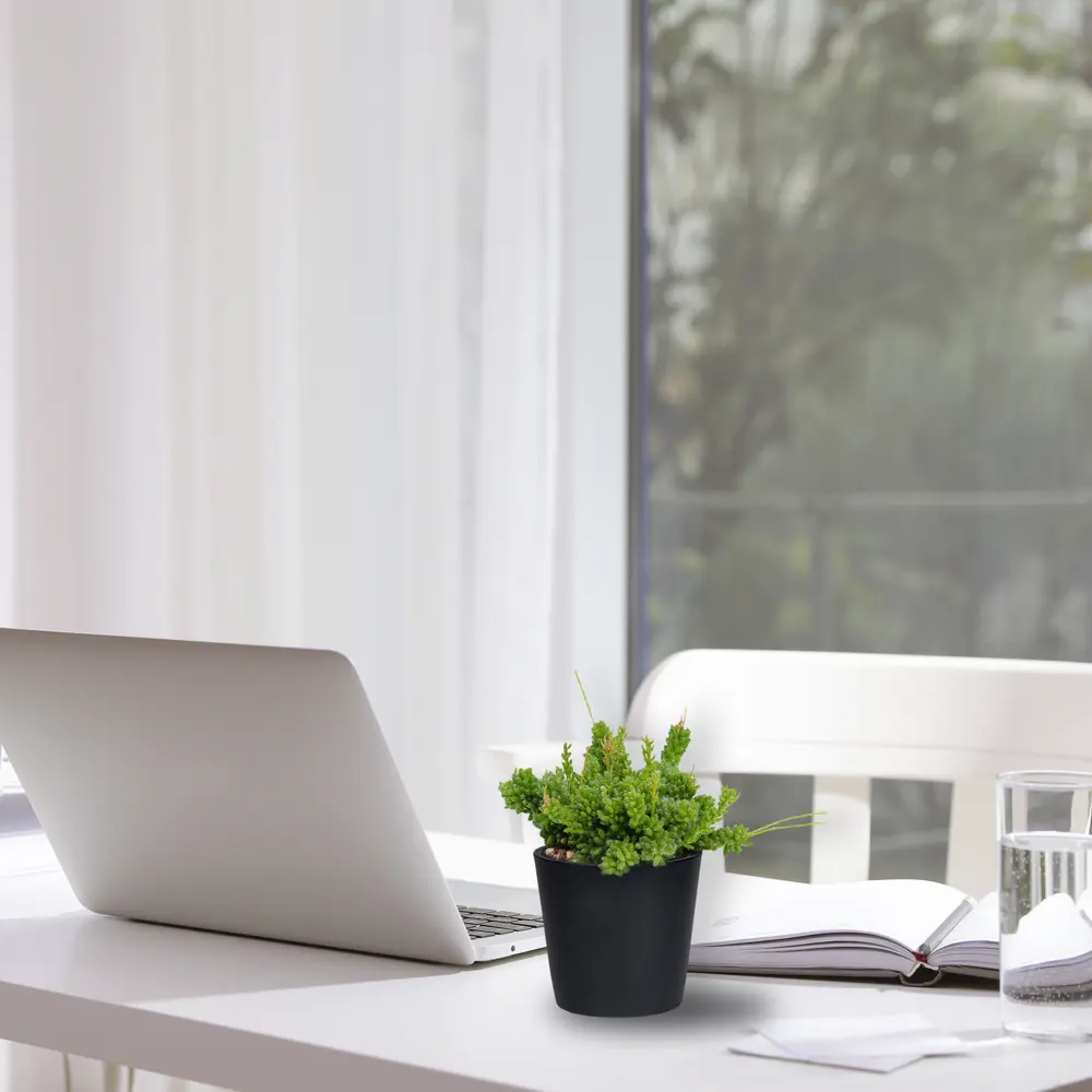 Santreyd Кашпо керамическое черное для комнатных растений 83801942 Кактусник STLM-0044595 - Вид №2