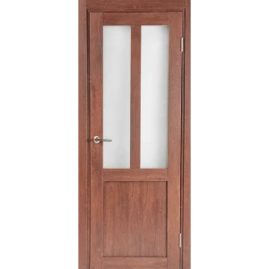 Дверь межкомнатная остеклённая Кантри 70x200 см ПВХ цвет дуб сан-томе с фурнитурой