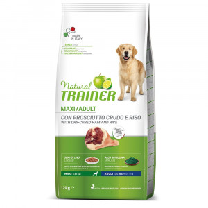 ПР0059537*2 Корм для собак TRAINER Natural Maxi для крупных пород, сыровяленая ветчина, рис сух. 12кг (упаковка - 2 шт) NATURAL TRAINER