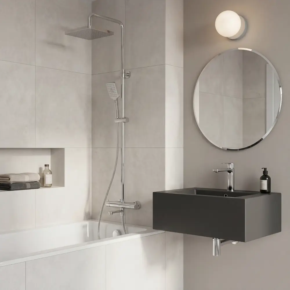 Смеситель для раковины KONSENSA Теано однорычажный цвет хром STLM-2097677 - Вид №5