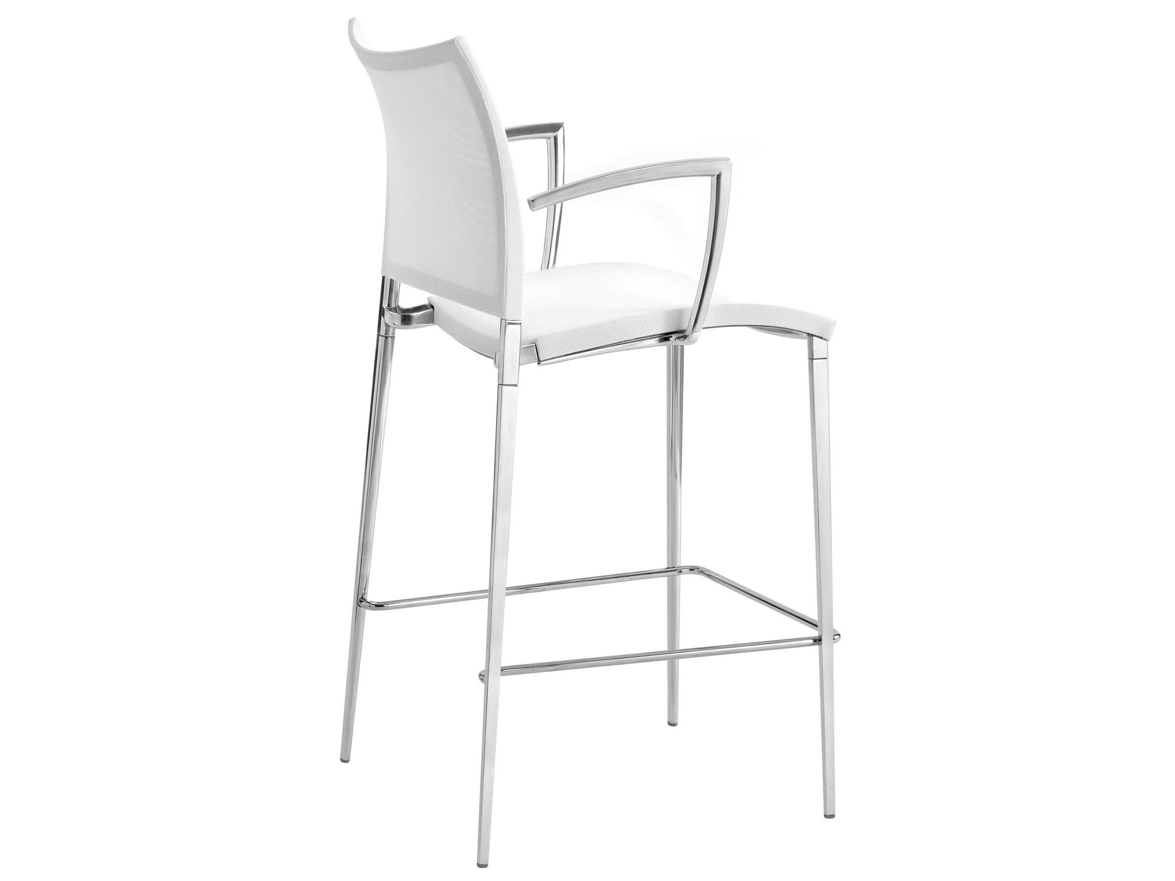 Высокий стул из синтетического материала со спинкой Desalto песок ARCH-00022390 - Вид №2