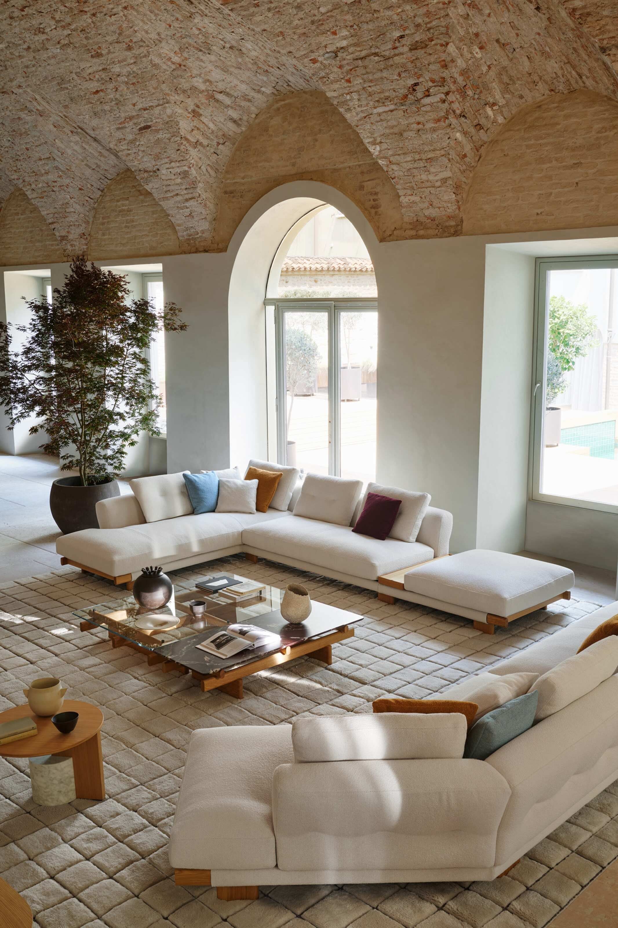 Низкий прямоугольный журнальный столик из дерева и стекла CASSINA Sengu ARCH-00119489 - Вид №9