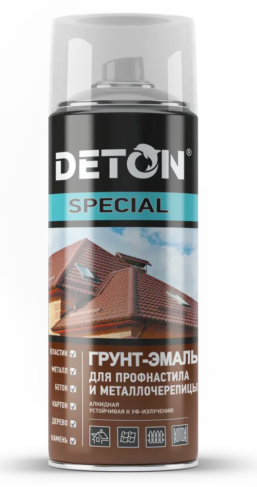 90358628 Эмалевая аэрозольная краска DETON DTN-A07287 цвет белый 520 мл STLM-0199667