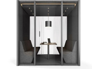 Акустическая офисная кабина со встроенным освещением