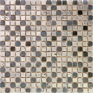 Декоративная мозаика RDK-1-5-305x305 30.5x30.5см травертин цвет черный SKALINI Royal Dark