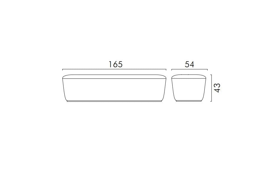 Прямоугольный пуф из ткани FREZZA радар ARCH-00049032 - Вид №8