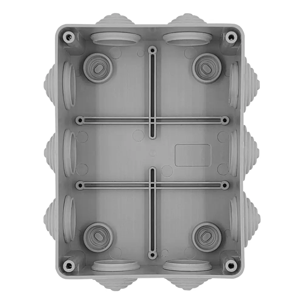 Распределительная коробка открытая LEXMAN D 150x110x70 мм 10 вводов IP55 цвет серый STLM-2211194 - Вид №1