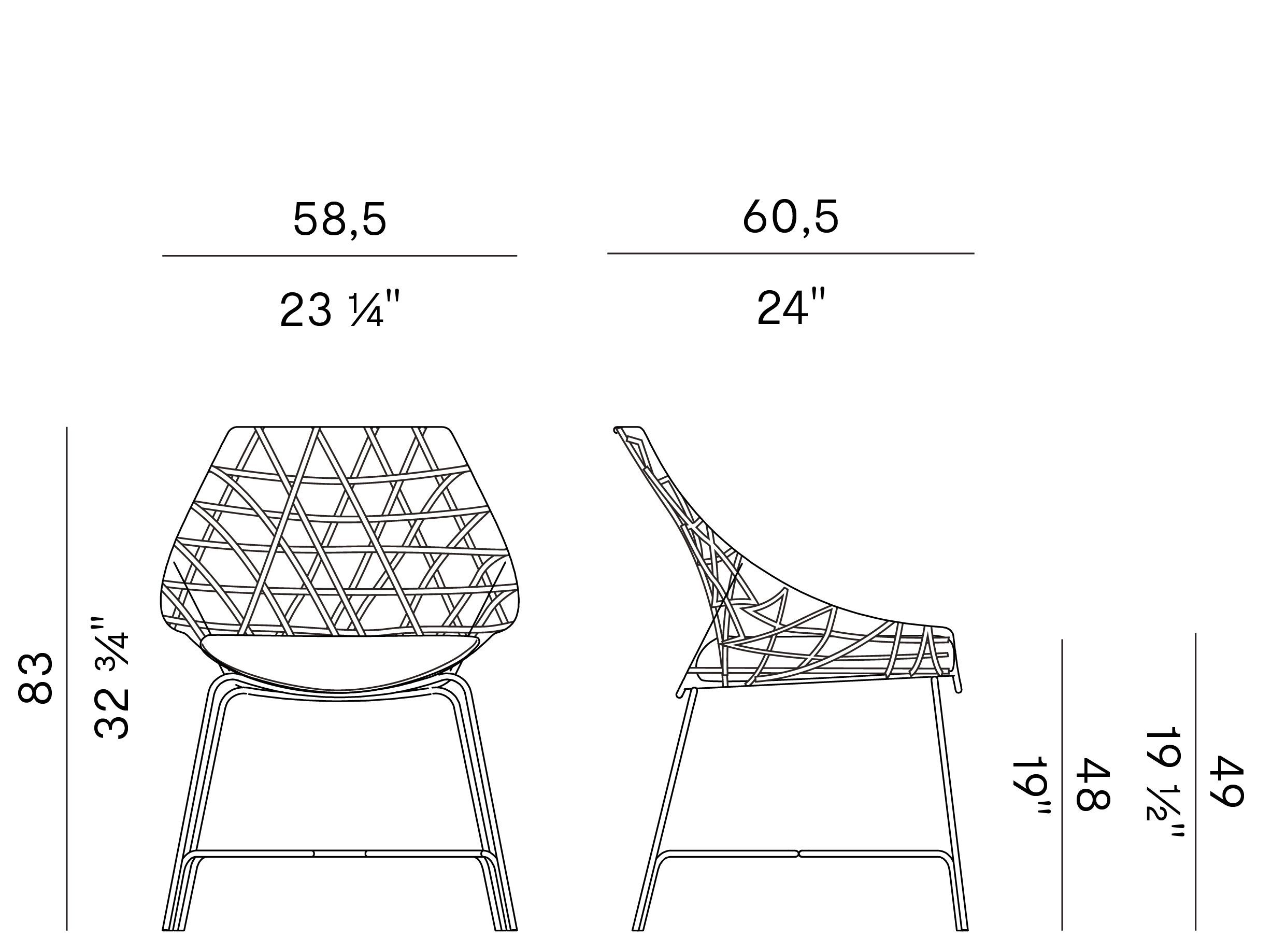 Плетеный садовый стул Potocco ARCH-00000783 - Вид №3