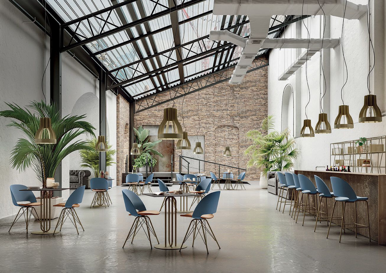 Высокий кожаный стул со спинкой Bontempi Casa Поло ARCH-00042695 - Вид №1