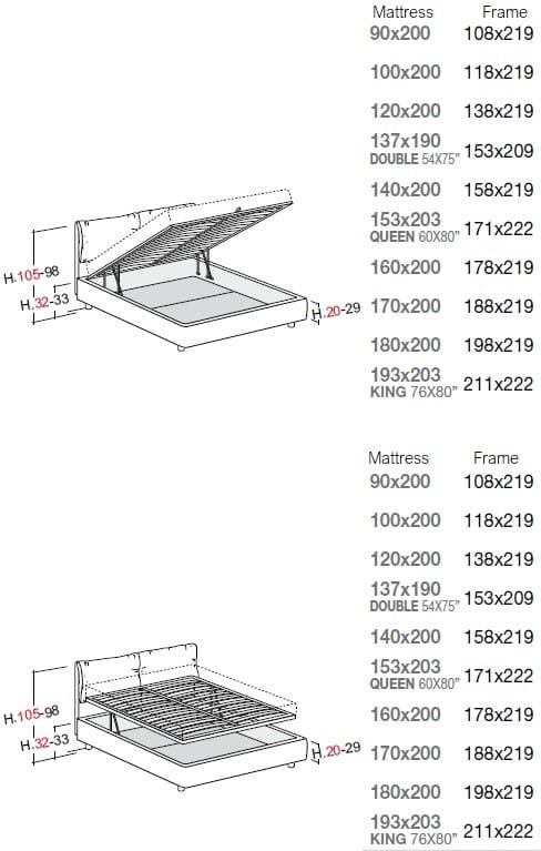 Двуспальная кровать с мягким контейнером Bolzan Iorca ARCH-00043383 - Вид №3