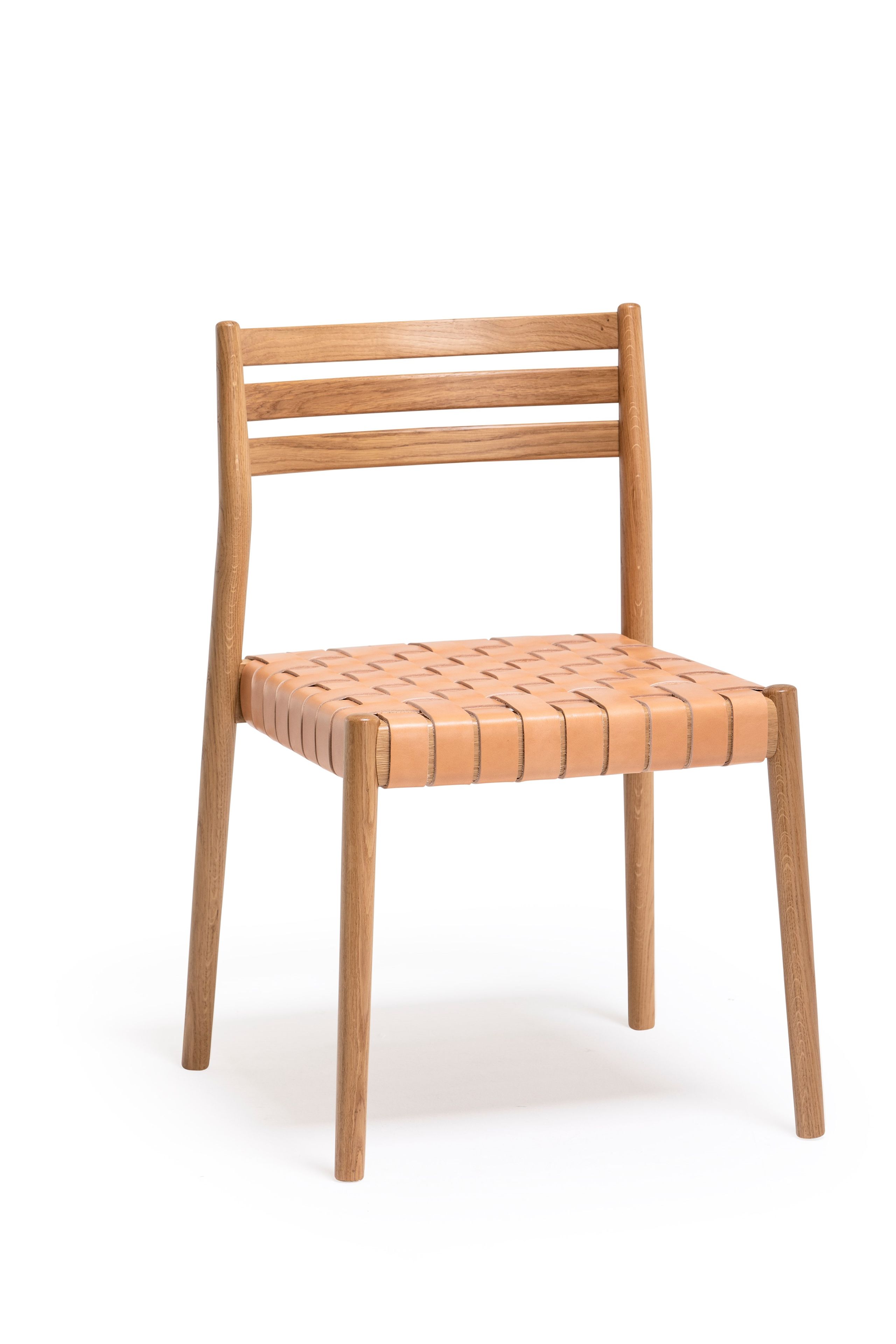 Штабелируемый деревянный стул и сиденье из переработанной кожи Vergés Bogart ARCH-00113304 - Вид №3