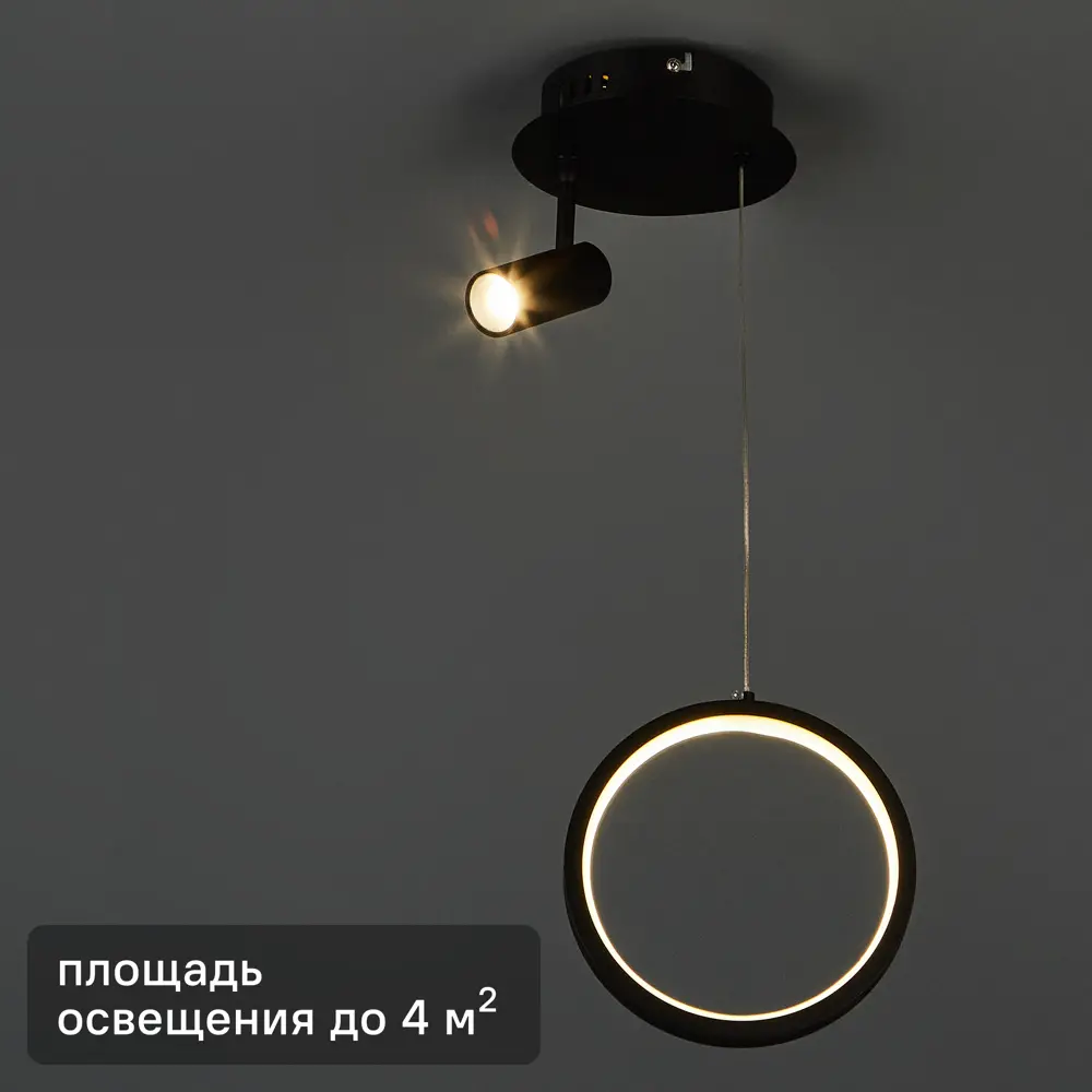 Подвесной светильник светодиодный Airy FR6082PL-L10B цвет черный Freya STLM-2094797