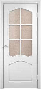 93821848 Дверь межкомнатная Лидия остекленная ПВХ-плёнка цвет белый 200 x 60 см STLM-0576983 VERDA