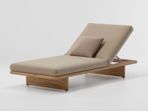 Садовая кровать с откидной спинкой из ткани