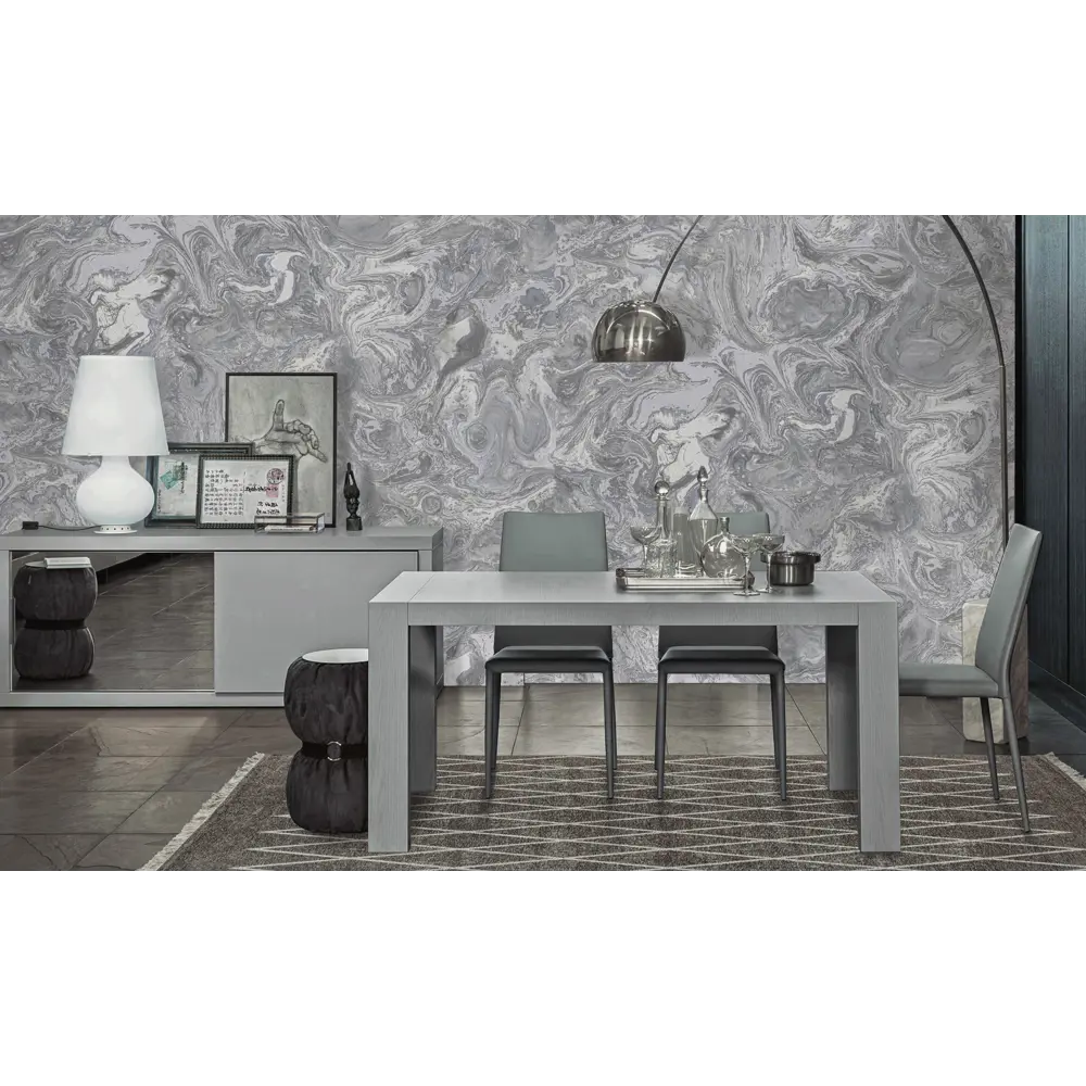 Флизелиновые обои Wiganford Crystal с текстурой кристаллов в серых тонах 86142998 STLM-1568031 - Вид №1