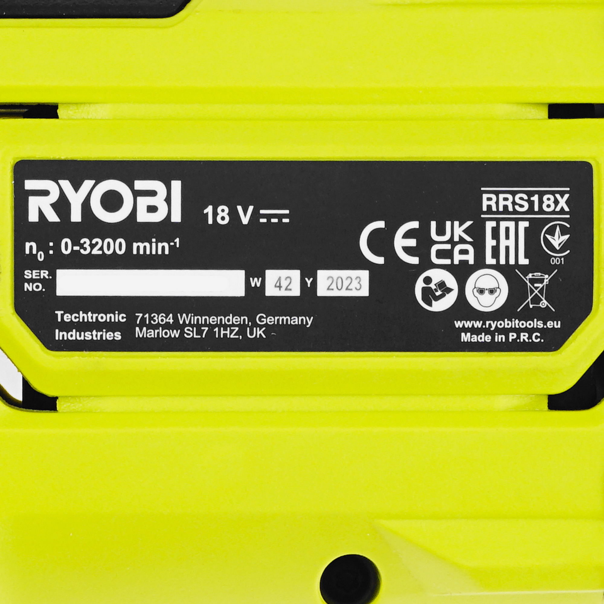 Сабельная пила Ryobi RRS18X-0 ONE+ 18V  , Без ЗУ, Без АКБ 5481047 STDN-0030385 - Вид №2