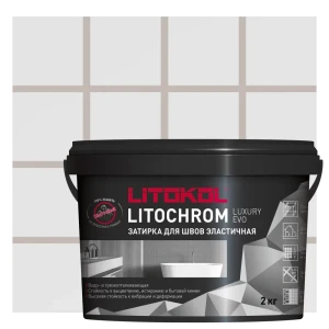 90562847 Затирка цементно-полимерная Litokol Litochrom Luxury Evo 1-10 LLE.120 жемчужно-серый 2 кг STLM-1330154