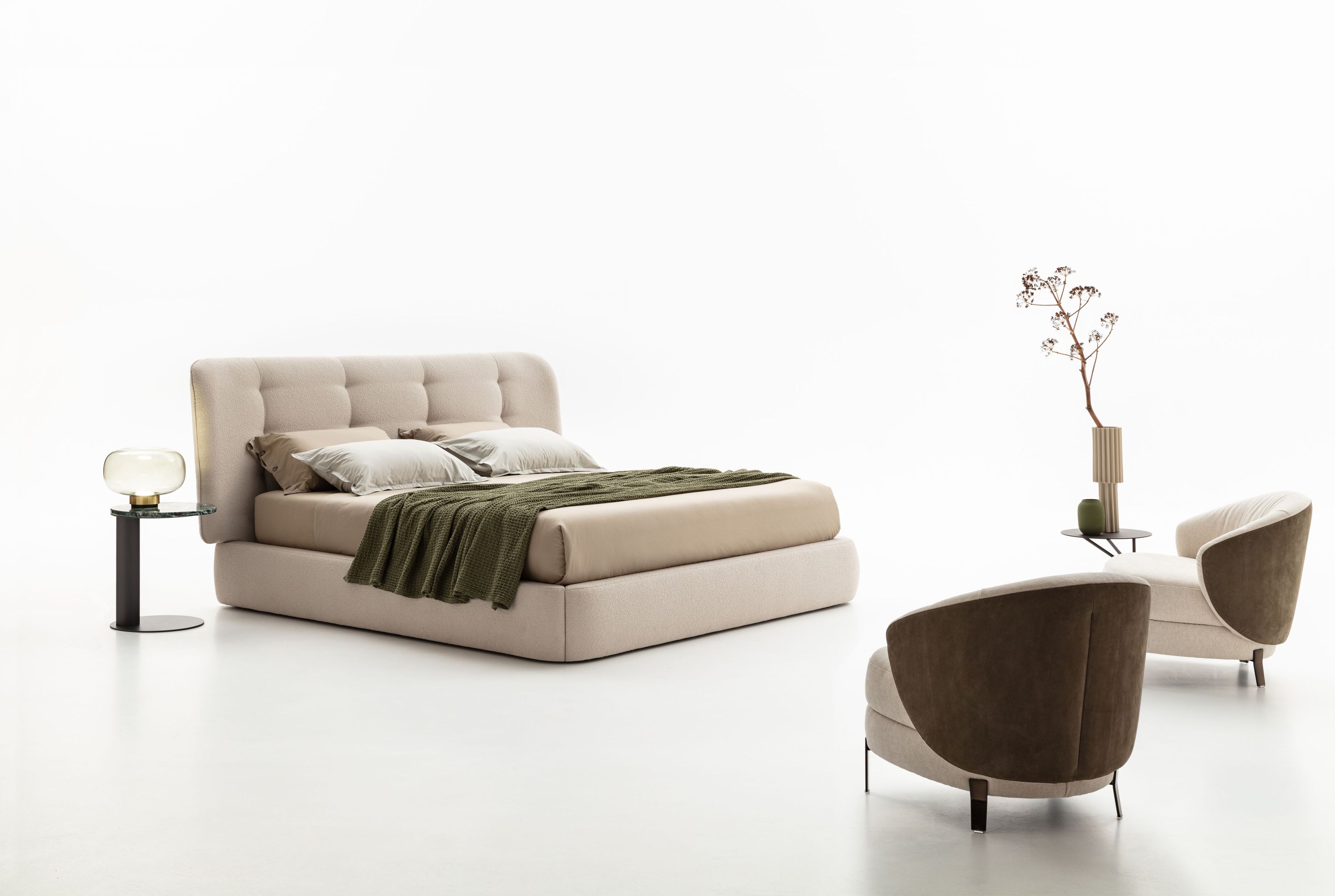 Двуспальная кровать для хранения ткани NICOLINE RUBICON HIGH ARCH-00012635 - Вид №2