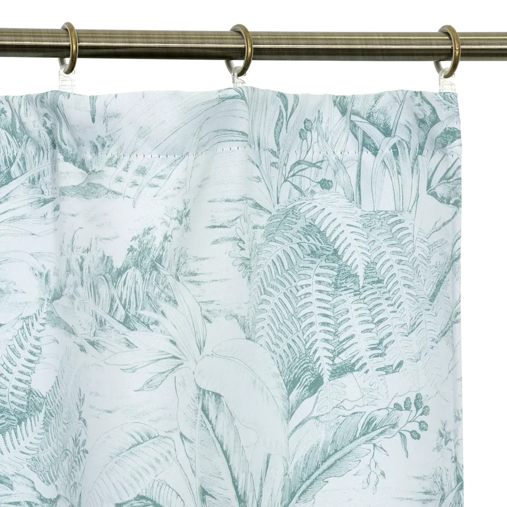 Штора на ленте «Гравюра» 145x260 см геометрия цвет зелёный SEASONS STLM-2105269 - Вид №2