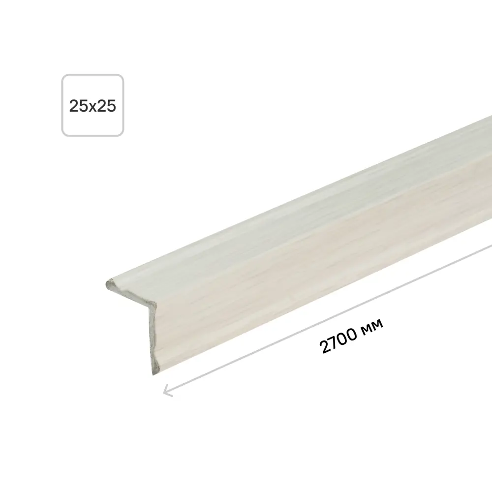 Угол 25x25x2700 мм ПВХ вспененный цвет белое дерево 18133442 STLM-2098934 Santreyd 