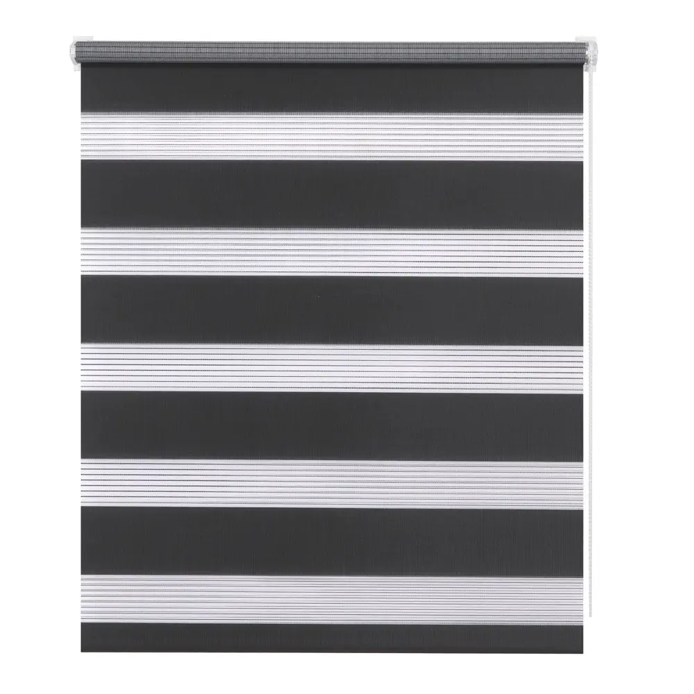 Штора рулонная день-ночь Мелоди 180x190 см графит MIAMOZA STLM-2016929