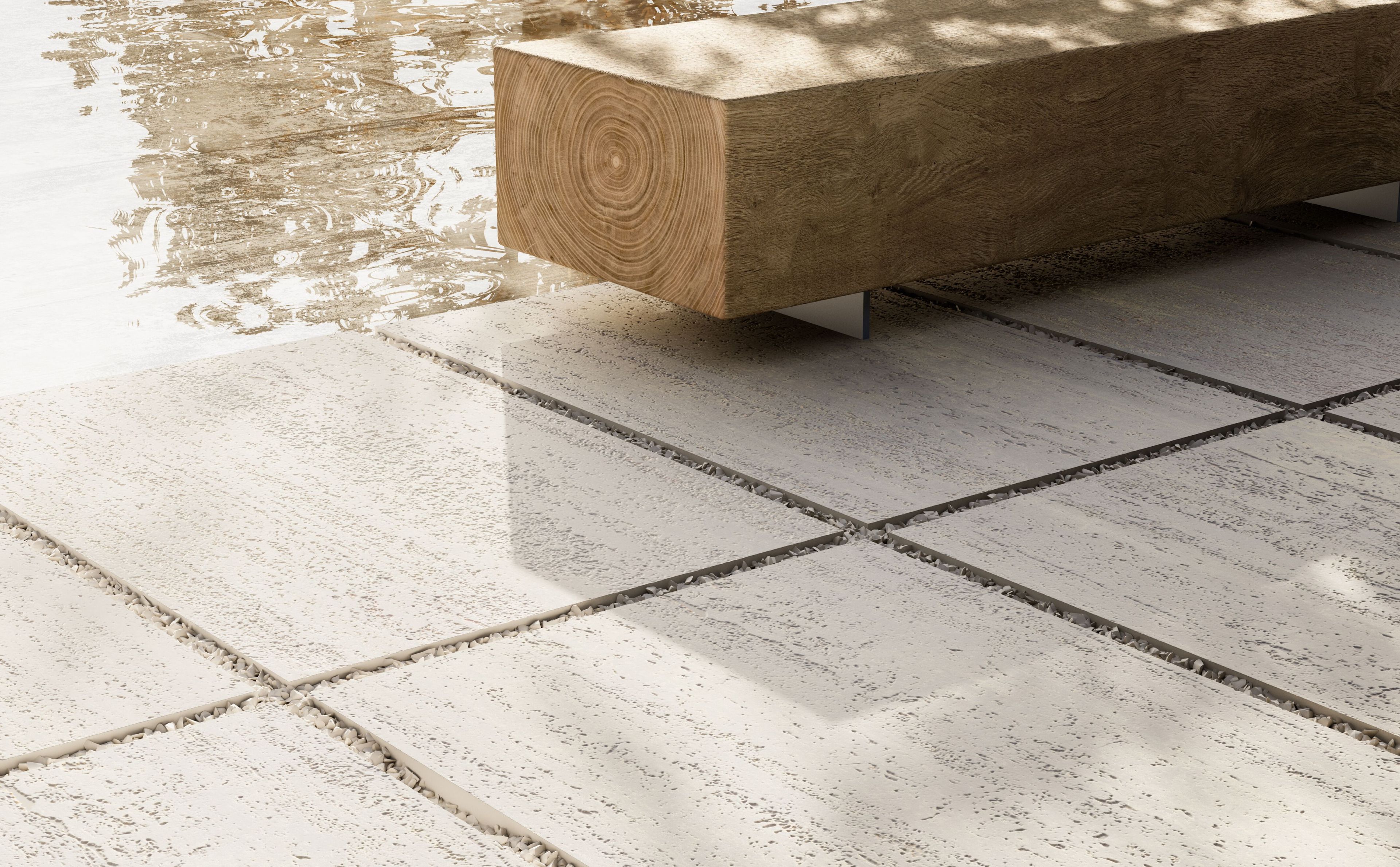 Травертин эффект керамогранита открытый пол CERAMICA DEL CONCA Dinamika ARCH-00029687 - Вид №1