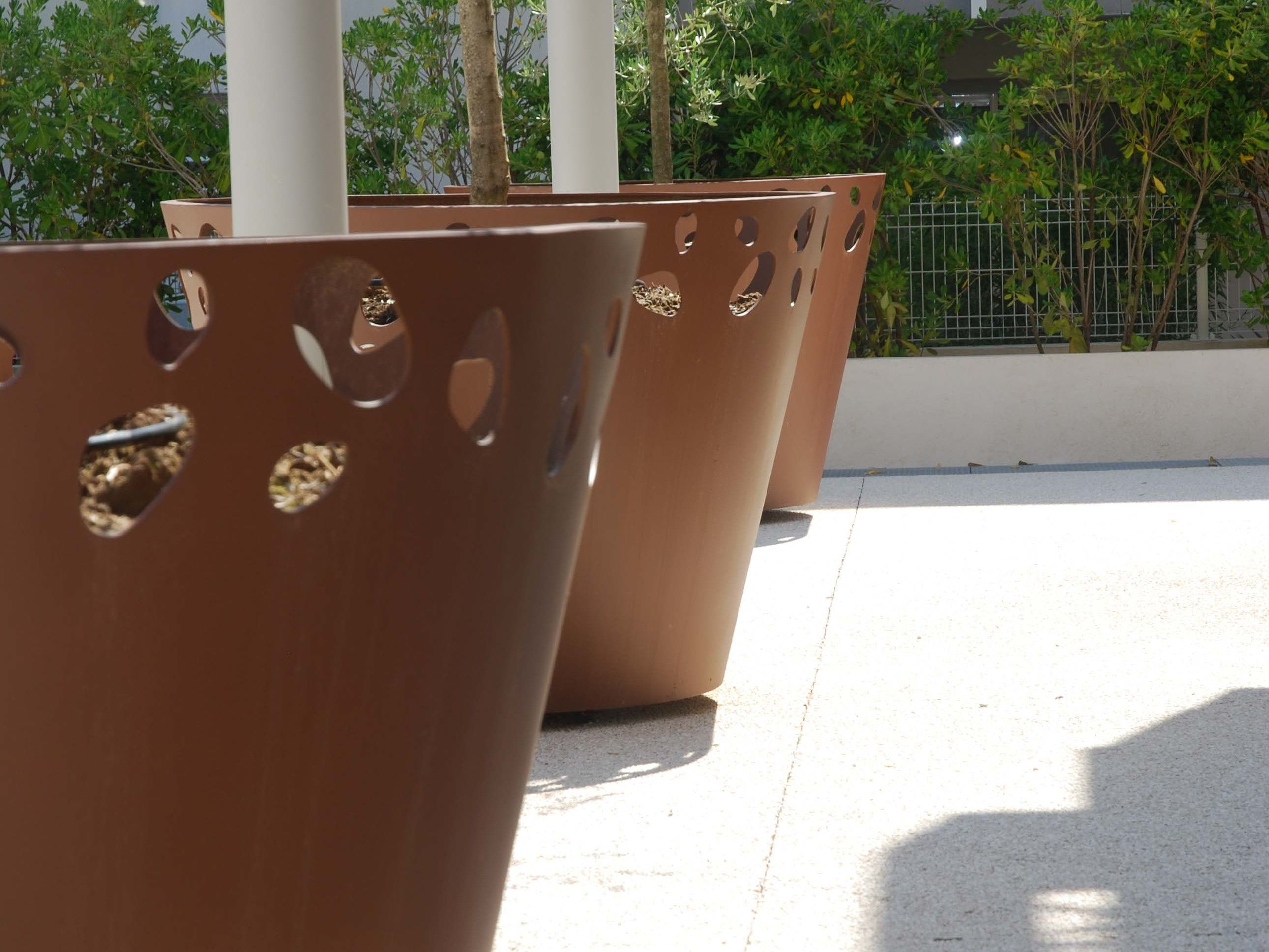 Круглый стальной плантатор Corten™ CYRIA Green Palacio ARCH-00081745 - Вид №5