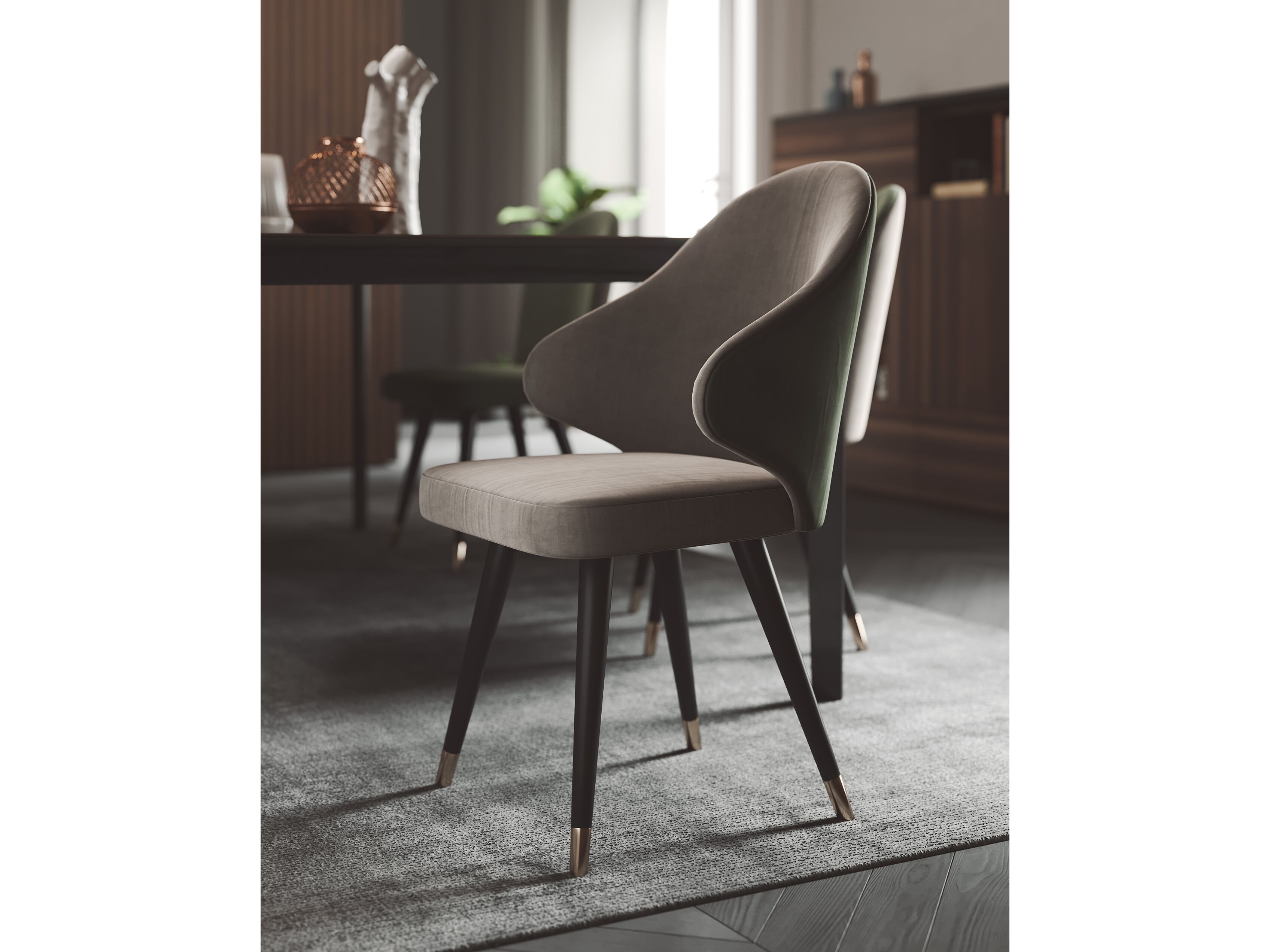 Мягкий тканевый стул с подлокотниками PRADDY Metro ARCH-00068104 - Вид №2