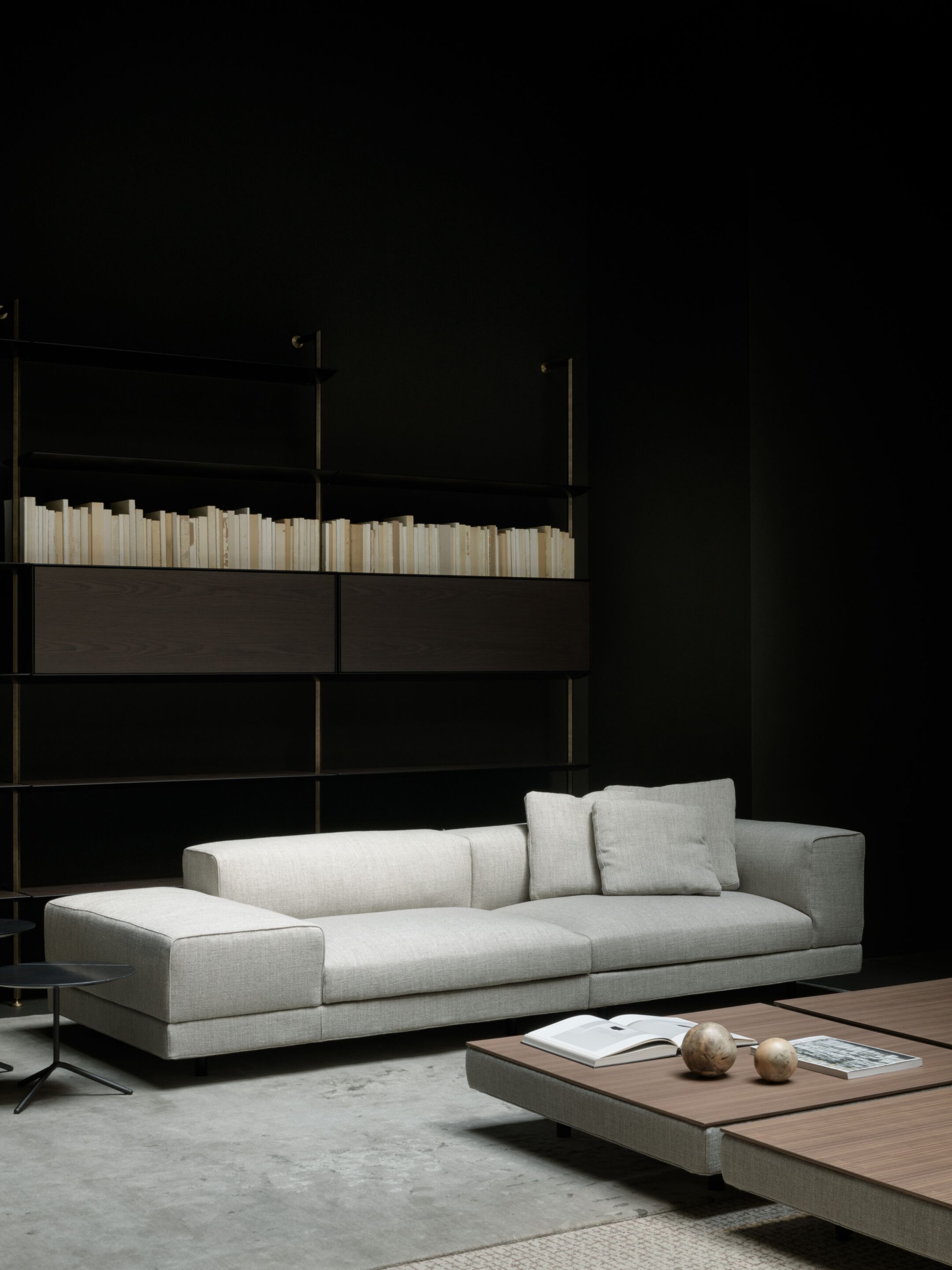 Модульный кожаный диван с полуостровом на 3 места Living Divani Лоренц ARCH-00039325 - Вид №3