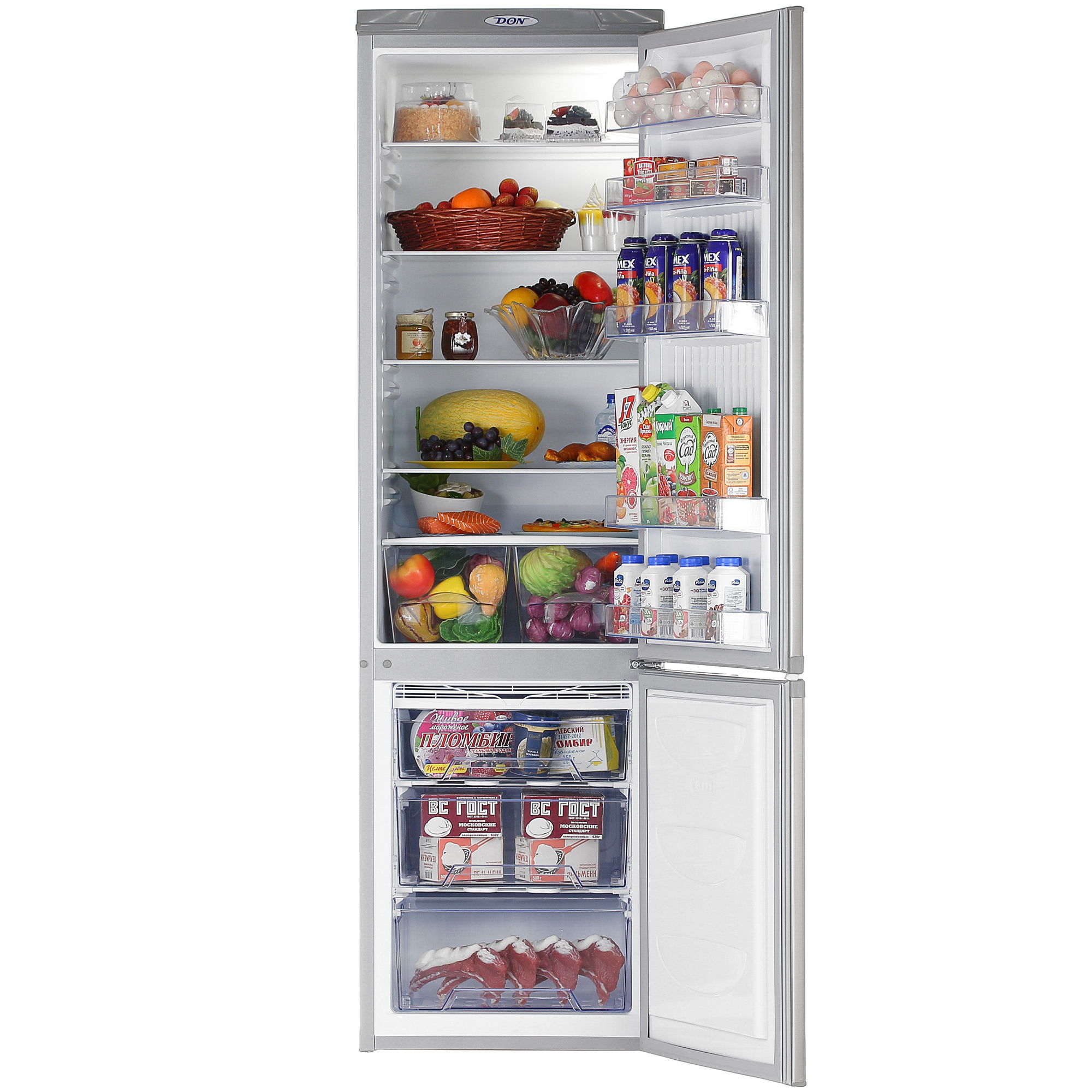 1229500 Холодильник с морозильником   DON R-295 NG серебристый STDN-0097946 - Вид №5