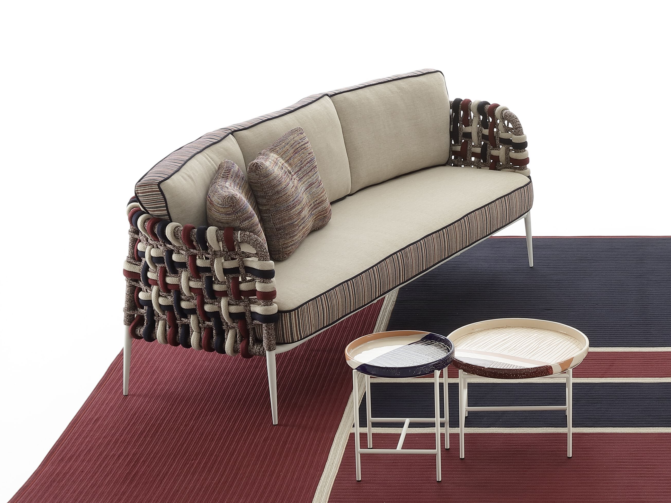 Плетеный 3-местный открытый диван с веревками Nodo Italia Antonio Marras + Nodo Italia ARCH-00028114 - Вид №7