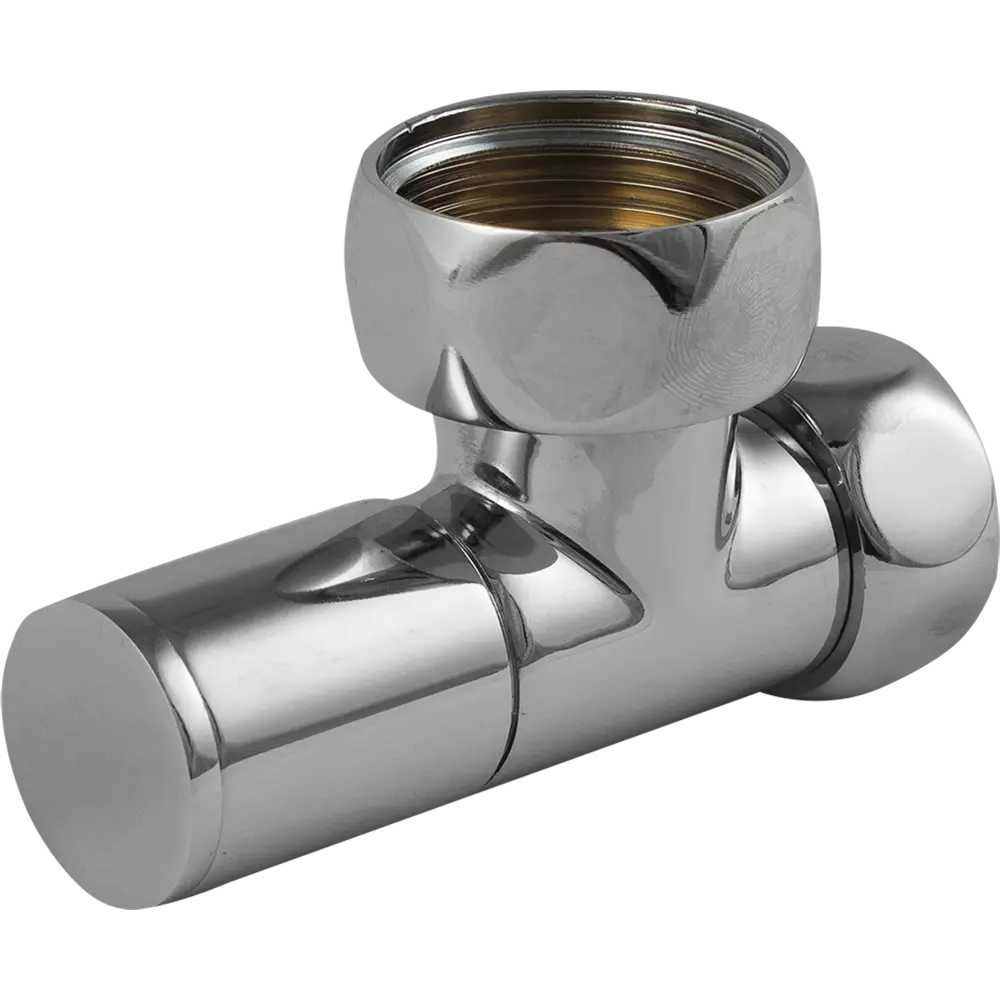 Вентиль для полотенцесушителя угловой, гайка-гайка, 3/4"x1", хромированная латунь Santreyd STLM-2028995 - Вид №1