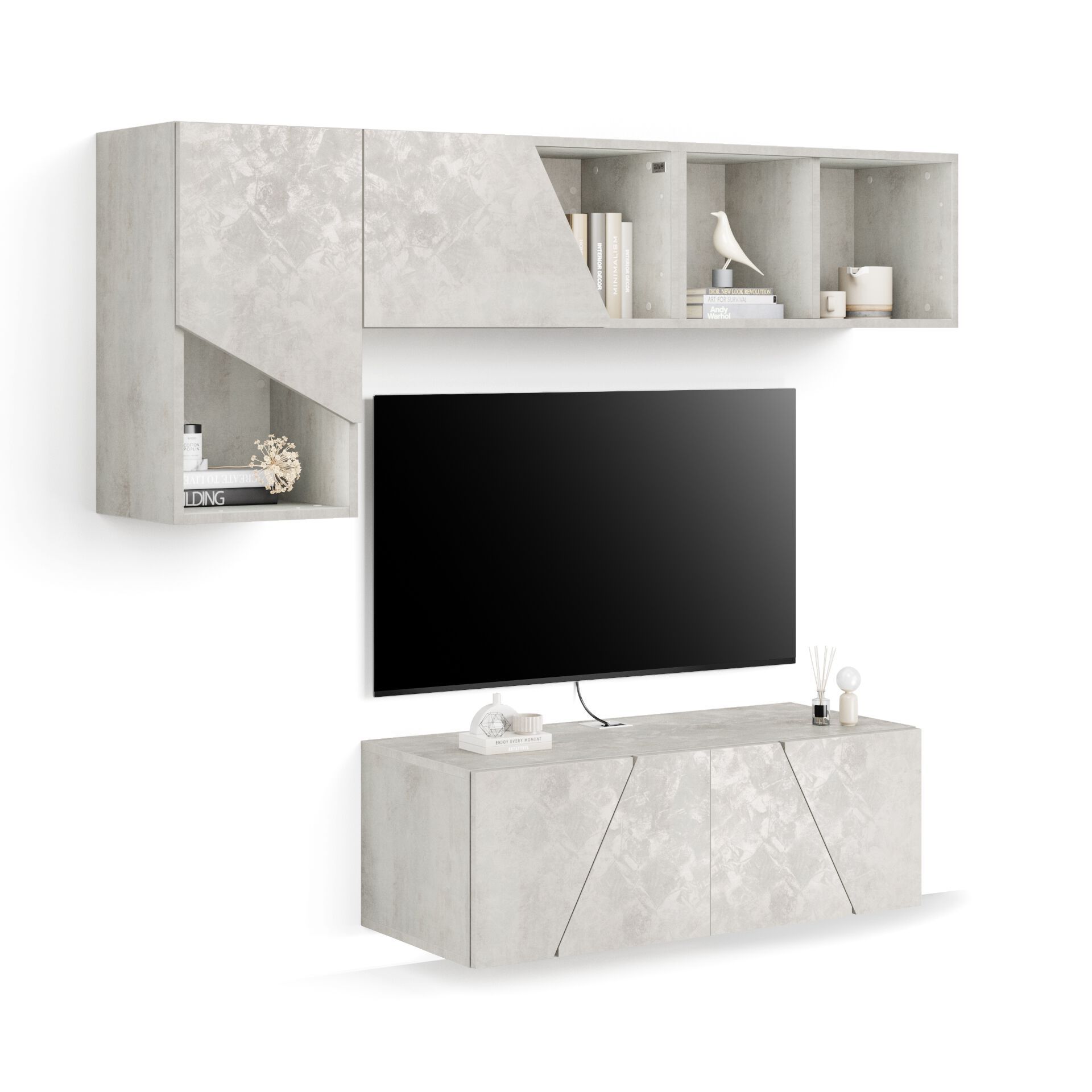 Модульная стена установила оборудованную стену в меламинированном Mobili Fiver EMMA ARCH-00091039 - Вид №31