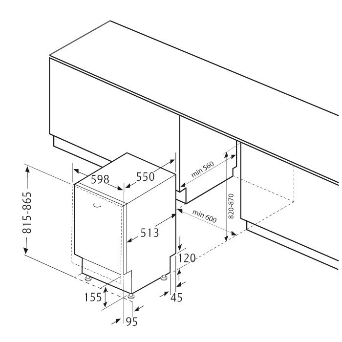 8159634 Встраиваемая посудомоечная машина KRONA DELIA 60 BI KRONA1 STDN-0048076 - Вид №13