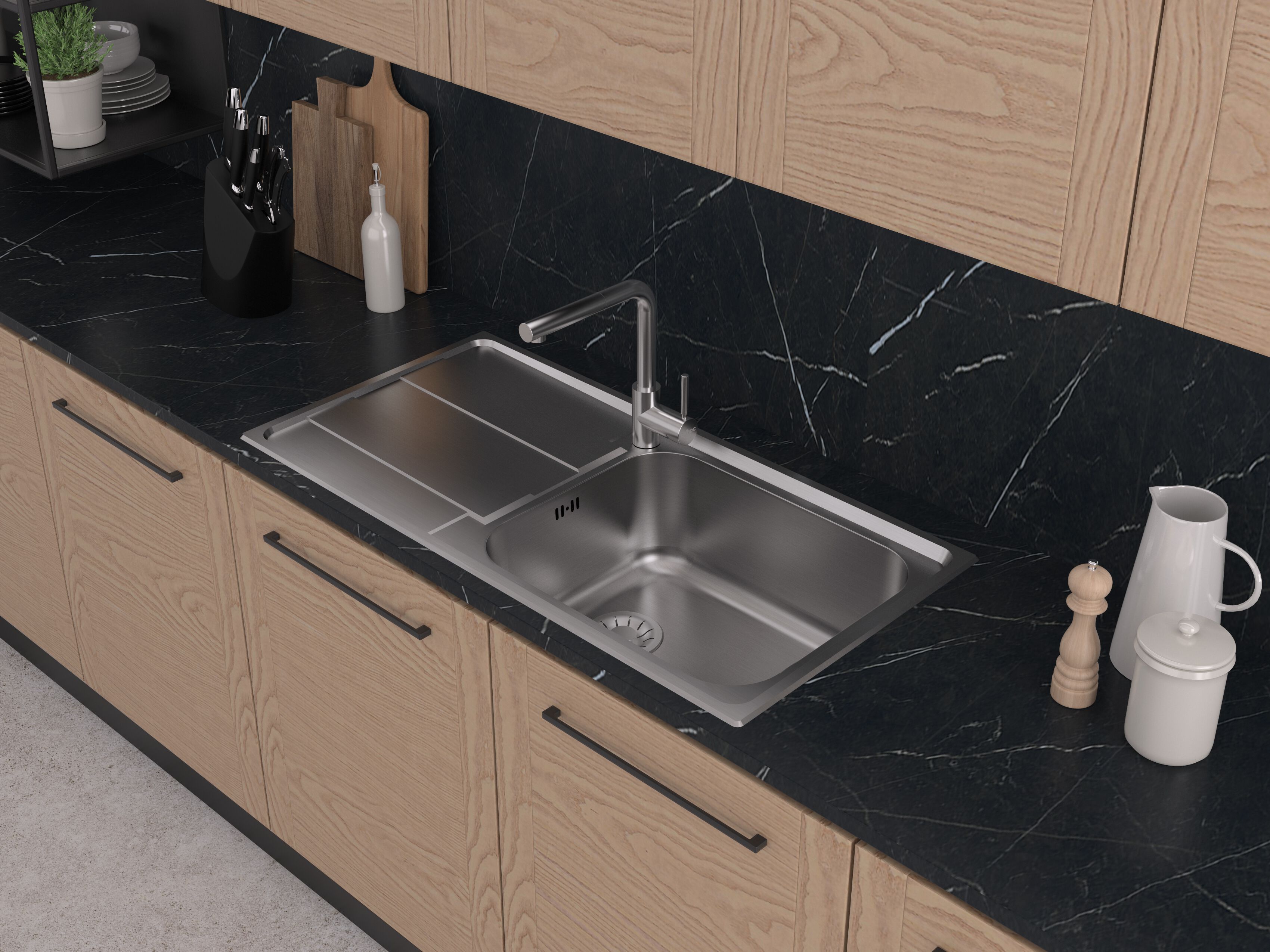 Раковина из нержавеющей стали с одной чашей Evhoc Aura ARCH-00144376