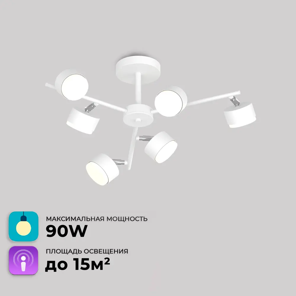 Люстра СЕМЬ ОГНЕЙ Грет - индустриальный стиль лофт с 6 плафонами 89421933 STLM-1567932 - Вид №9