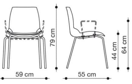Стул из инженерного пластика с подлокотниками Caimi Brevetti Kaleidos ARCH-00132478 - Вид №2
