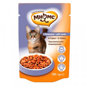 ПР0038791 Корм для кошек с чувствительным пищеварением, ягненок в соусе конс. пауч 100г МНЯМС