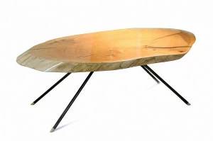 Журнальный столик дизайнерский деревянный 120 см Kora PUSHA PUSHA 062912 Бежевый