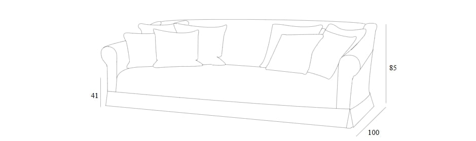 Ткань линейный диван Collett & Victor BARBARA ARCH-00056561 - Вид №3