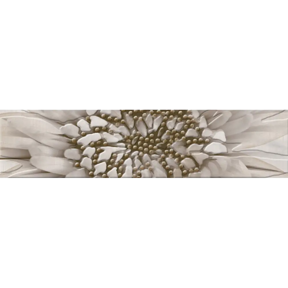 Бордюр Golden Tile Зебрано Фриз 25x6 см цвет бежевый STLM-2083253
