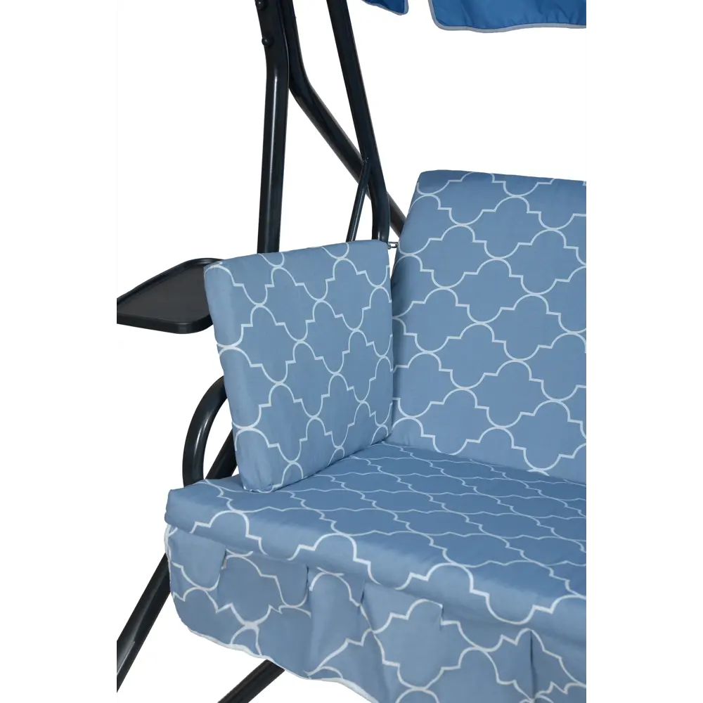 Качели садовые BEGINIA Losanna 2-х местные до 280 кг металл голубой STLM-2054043 - Вид №4