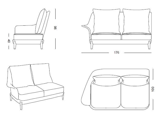 5-местный угловой садовый диван Samuele Mazza Outdoor Аралия ARCH-00110931 - Вид №6